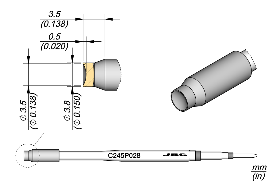 C245P028 - Heat Staking Cartridge Ø 3.5